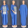 Vestidos de talla grande africanos para mujer Moda musulmana Abaya Dashiki Maxi vestido manga de murciélago señoras ropa tradicional Hada