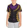 Camisas casuais masculinas Polinésia Tribal Pohnpei Totem Tattoo Printa infantil Baseball Jersey T-shirt