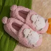 Pantofole Inverno Caldo Cartone Animato Cotone Scarpe Casa Coperta Confinamento Peluche Uomo Donna