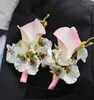 Flores decorativas Party Party Prom Wedding Man Calla Boutonniere Branches Mix Corsage Pin noivo