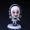 Anime manga 10cm anime figur super sonico working baddräkt kostym chassis q version modell dockor leksak present samla boxat prydnad pvc material z0427