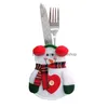 Dekoracje świąteczne 10pcs Santa Elk Fork Nóż Uchwyt kieszonkowy Pocket Strewa Packaging Torebka do dekoracji imprezowej ornament sutle 20102 DHCTS