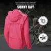 Cycling Jackets QUESHARK Women Windproof Waterproof Reflective Cycling Jacket Bicycle Long Sleeve Windbreaker Sleeveless Vest Bike Coat 231124