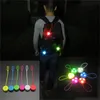 8st Silicone Ryggsäck Ljus 3 LED Cykling Vandring Höjdpunkt Ljus Portabel Cykel Bakljus VARNING LIGHT UTOMER FLASH