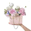 Gift Wrap Flower Paper Box For Birthday Party Wedding Bouquet Bucket Decoration Florist Storage Bag Packaging Supplies