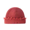 Berets Autumn And Winter Korean Style Ins Ripped Knitted Woolen Cap Women Yupi Skullcap Chinese Landlord Hat Trendy Street Beanie M