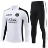 23 24 PSGS MBAPPE Soccer Jerseys Adult Tracksuit 2023 2024 Classic Style Paris Kids Training Suit half rits