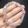 Bracelets à maillons en Morganite naturelle, forme libre, mode de guérison, personnalisé pour hommes et femmes, bijoux en pierres précieuses, cadeau pour amoureux, 1 pièce