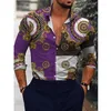 Men's Casual Shirts 2023 Summer Men's Shirt Tough Guy Style Profile Long-sleeved Men Comfortable Blouses Loose Mens Clothes