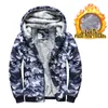 Men s Hoodies Sweatshirts Zip Up Hoodie camouflage Heavyweight Winter Sweatshirt Fleece Sherpa Lined Warm Jacket 231127