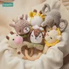 Catcles Mobiles Bopoobo 1pc Baby Crochet Coelhinho Catrão de Toy Toy Wood Ring Ringent Gym Mobile Born Educational Toys 230427