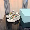 Tasarımcı Mesh Lanvns Günlük Ayakkabılar Çizme Erkek Kadın dokuma Laceup Olağanüstü Sneaker Kabartmalı Deri Spor Ayakkabı Dana Derisi Kauçuk platform taban