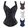 Men's Body Shapers Women'S Gothic Corset Bustier Waist Cincher Underbust Vest Tank Top Embroidery