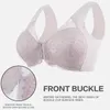 Bras 2PCS Sexy Front Closure Bralette Lace Plus Size Bra Push Up Underwear Crop Top M5XL Seamless Brassiere Female Lingerie 230426