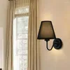 Wall Lamps Modern Fabric E27 Lamp Bedroom Bedside Simple European Style Living Room El Study Office Light Corridor