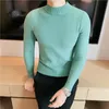 Maglioni da uomo stile britannico inverno caldo uomo maglioni dolcevita tinta unita coreano uomo casual maglia pullover harajuku maglioni maschili S-4XL 231127