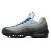 OG 95 кроссовки Мужчины Женщины 95S Crystal Blue Dark Safot Triple Black White Neon Solar Red Midnight Navy Farcy Scales Denham Mens Trainers Outdoor Cneakers