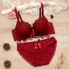 Zestawy staników stanik stanik stanik wyściełany stanik push up bra bieliznę Plus w rozmiarze seksowna Brassiere Bielizna AB 70-85 Plus Brand Bra Set for Women 230427