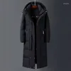 Dames Trenchcoats Heren Dames Merk Rood X-Lang Dons 2023 Winter Over de knie Dikker Warme afneembare hoed Herenjassen Canada Jas 5XL