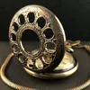 Orologi da tasca Orologio meccanico con catena Steampunk Retro Skeleton Fob di lusso a carica manuale di alta qualità da uomo e da donna