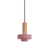 Hängslampor mini söt rosa/grå metall liten lampa nordisk modern enkel säng café bar klädbutik terrazzo droplight ankomst