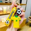 Nyckelringar 2022 Fashion Creative Trend PVC Cartoon Football Clothes Pendant Car Key Chain Boy School BAG KEYCHAIN ​​SMEEDDERY FÖR MÄN KVINNER J230427