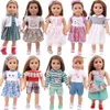 Doll Akcesoria Doll Ubrania w stylu college'u w stylu college'u 18 -calowe dziewczyny amerykańskie i 43 cm urodzone w notwórczości Baby Pokolenie dla dzieci Prezent zabawek 230427