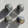 Pyrite in Agate Combination Stone Sphere Decor Beauty Natural Nipomo Marcasite Orb Polished Agatized Fool's Gold Druzy Quartz Geode Wealth Protective Crystal Ball