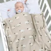 Dekens Swaddling Baby Born Swaddle Wrap 10080 cm katoenen gebreide baby kinderwagen Beddengoed Quilt Super Soft Childrens Accessoires 230426