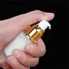 Bottiglia di vetro smerigliato Lozione Pompa spray Bottiglie Barattoli Contenitore di profumo Comestic Confezione di stoccaggio riutilizzabile 20 ml 30 ml 40 ml 50 ml 60 ml 80 Tpex