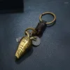 Клавные модные модные сплавы на ключах Vintage милый морковный держатель Keyring Женщины мужчина детская кожаная сеть рука