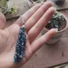 Подвесные ожерелья Черный кайано -ожерелье из проволоки, оберщенные камни, для женщин, бохо, сырой кристалл Виккан