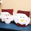 Pillow Christmas Cute Stuffed Throw Cartoon Santa Snowman Pattern Sofa Back Hugging Toy Home Decor