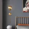 Wandlampen Moderne Glazen Wandlamp Creatieve Gouden Sconces Ronde Scandinavische Verlichtingsarmatuur Thuis Nachtkastje Woonkamer Keuken Decoratie Verlichting Q231127