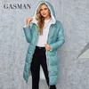 Kvinnor Down Parkas Gasman Winter Coats Women Slim Fit Classic Design Lång huva förtjockad varm down jacka casual ficka damer parta ld21103 231127