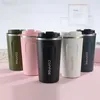 Eco-friendly Tumbler 380ml 510ml Mug coffee cup with cover stainless steel Silicone metal coffee Insulated water cup