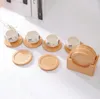 6 stücke Wärme-beständig Runde Holz Untersetzer Nicht-slip Becher Pad Set Anti Verbrühungen Isolierung Matte Tasse Pad heißer Getränk Halter Tisch Matte Gericht SN6298