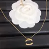 Moda Tasarımcı Kolye Kolye Üst düzey 18K Altın Kaplama Titanyum Çelik Marka Mektup Bağlantı Zinciri Düğün Mücevher Hediyesi Noel Hediyeleri