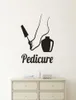 Autocollants muraux avec Logo de pédicure, décoration de Center de soins des pieds, vernis à ongles, autocollant de fenêtre, décor de Salon de manucure, AZ1421845872