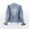 Women's Jackets Spring Autumn Denim Jacket Women Tops Casual Blue Short Vintage Casaco Feminino Three Quarter Sleeve Jaqueta Feminina Jeans Coat 230427