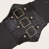 Belts 2XPC Sexy Women Corset With Square Buckle Woman Solid Color Slim Wrap Supplies