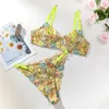 BH's set BH en slip sets Kant Bloem Borduursel Sexy Perspectief Beugel Erotische Lingerie Panty Tweedelig Ondergoed 2023 231127