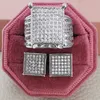Düğün Mücevher Setleri 2023 Vintage Pave Ayar Gümüş Renk Gelin Afrika Dubai Set Kuarlama Halkası Kadınlar Noel Partisi Hediyesi J6741 231127