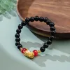 Charm Bracelets Handmade Dragon Lucky Pixiu Beaded Bracelet Men's Trendy Personality Domineering 2024 Chinese Year Bring Wealth Jewelry