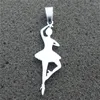 Pendant Necklaces 5 Pieces Stainless Steel House Familiers Ballet Girl Peace Women Razor OM Yoga Lovers Charms For Diy Necklace Jewelry