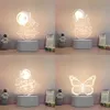 Lichter 3D Acryl LED Nachtlicht Skateboar Astronauten auf dem Mond Kinderzimmer Dekoration Neugeborenes Baby Geschenk Kinderzimmer Tischlampe Wohnkultur AA230426