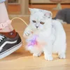 Toys Aumuca Interactive Cat Feather Toys Kitten Toys For Inhoor Cats Cat Teaser Wand As Gifts Cat Wand Toy Att ha rolig träning