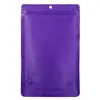 Sacs auto-scellants violets en papier d'aluminium mat avec fenêtre, pochette refermable thermoscellable pour organisateur de stockage des aliments LX4327