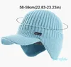 Berets Winter Knitted Ear Protection Baseball Caps For Men Warm Thick Hats With Wide Brim Outdoor Windproof Cycling Ski