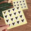 Gift Wrap Bronzing Heart Stickers Moon Cake Box Seal Sticker Packaging PVC Paper Etiketter Scrapbooking Supplies 2,5 cm 160pcs